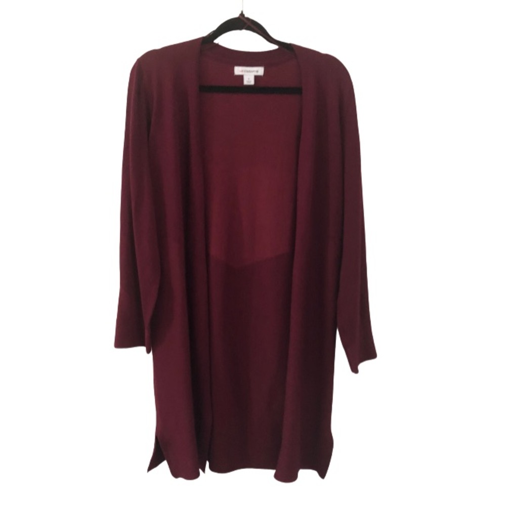 Liz Claiborne Open Front Longline Cardigan NEW